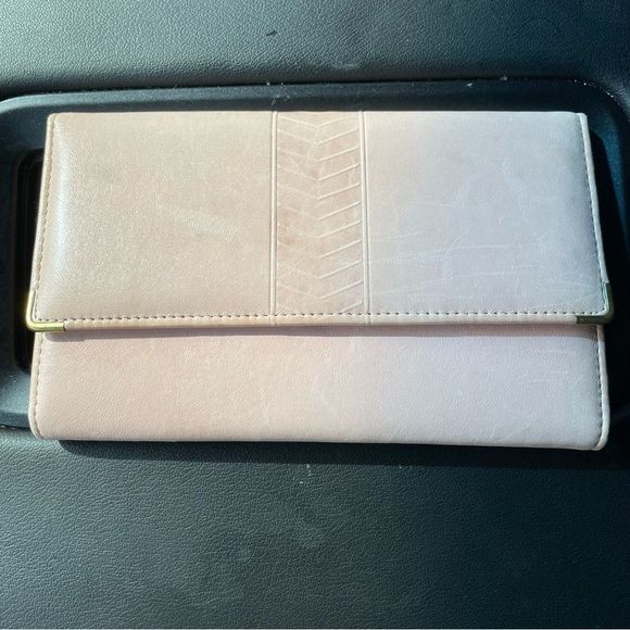 Princess Gardner vintage light pink check wallet with  kiss closure coin… - Picture 2 of 15